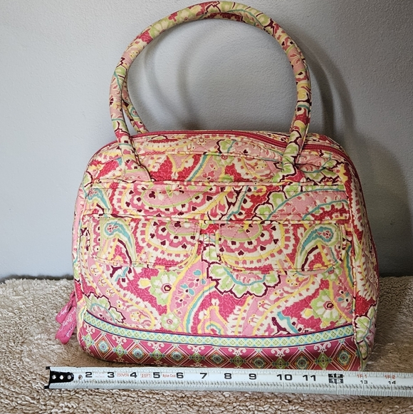 Handbags - Vibrant Pink Patterned Women's Bag